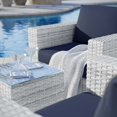 thumbnail image 4 of Modway Convene Ensemble de Mobilier de Patio Extérieur 3 Pcs en Gris Pâle Marine, 4 of 11