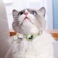thumbnail image 4 of Airtag Cat Collar, Floral Cat Collars with Airtag Holder, Breakaway Air Tag Cat Collar with Bell and Safety Buckle, Adjustable Airtag Collar for Girl Boy Cats Puppy Fit Necks: 8.6‘‘-13.4‘‘, 4 of 5