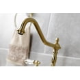 thumbnail image 5 of Kingston Brass KB1797WLLBS Wilshire Widespread Kitchen Faucet with Brass Sprayer, Brushed Brass, 5 of 6