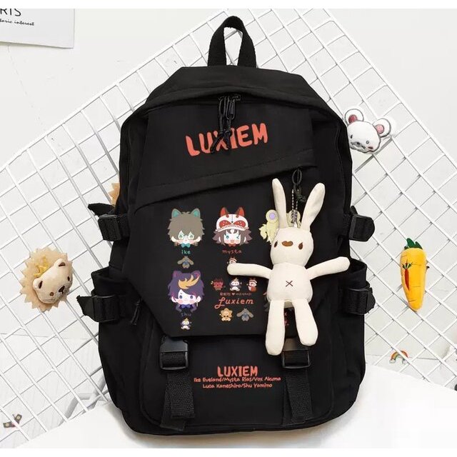 Vtuber Anchor Shoto Shxtou Anime Cartoon Schoolbag Backpack Nylon Shoulder Bags