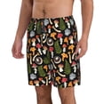 thumbnail image 2 of KLL Mushrooms Men's Casual Summer Beach Shorts Hawaiian Shorts with Pockets-Large, 2 of 5