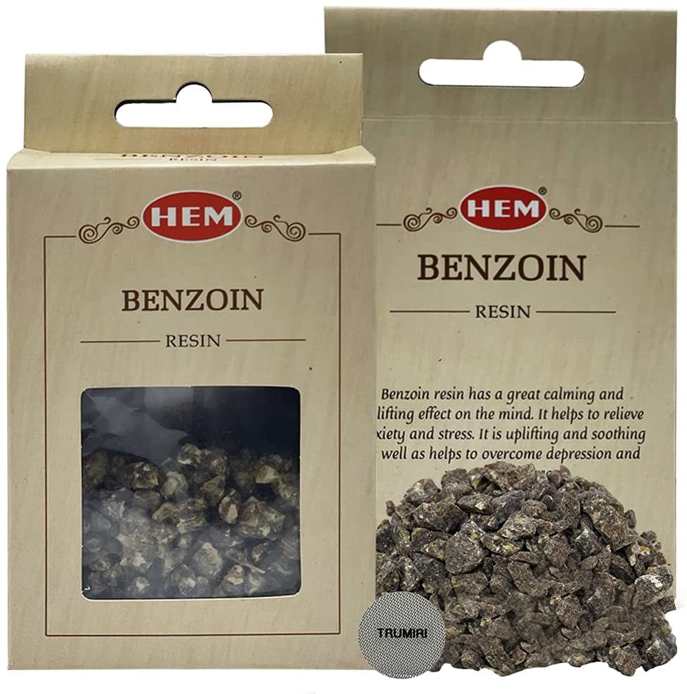 Benzoin Resin Incense 100 Natural Aromatic Tree Gum Sap Solid Crystals and Steel Mesh Bundle