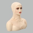 thumbnail image 4 of MEICHEN Women's Neck Full Coverage Head Scarf Plain Cotton Blend Turban Cap Ladies Daily Wear Muslim Hijab For Church, 4 of 4