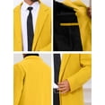 thumbnail image 6 of INSPIRE CHIC Men's Coat Notched Lapel Single Breasted Mid-Weight Long Sleeve Coat 2XL Golden Yellow, 6 of 7