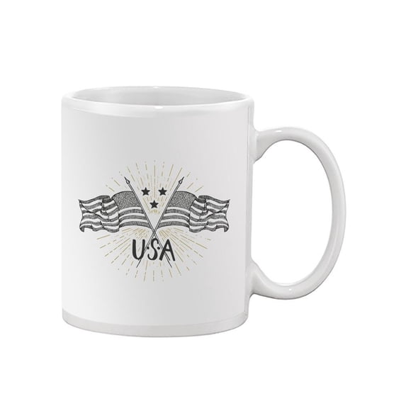 Vintage Usa Crossed Flags. Mug -Image by Shutterstock,