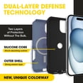 thumbnail image 2 of OtterBox Commuter MagSafe Case for iPhone 17e/16e/15/14/13 – Blue/Black – Slim, Shockproof, Dual Layer Drop Protection, 2 of 7
