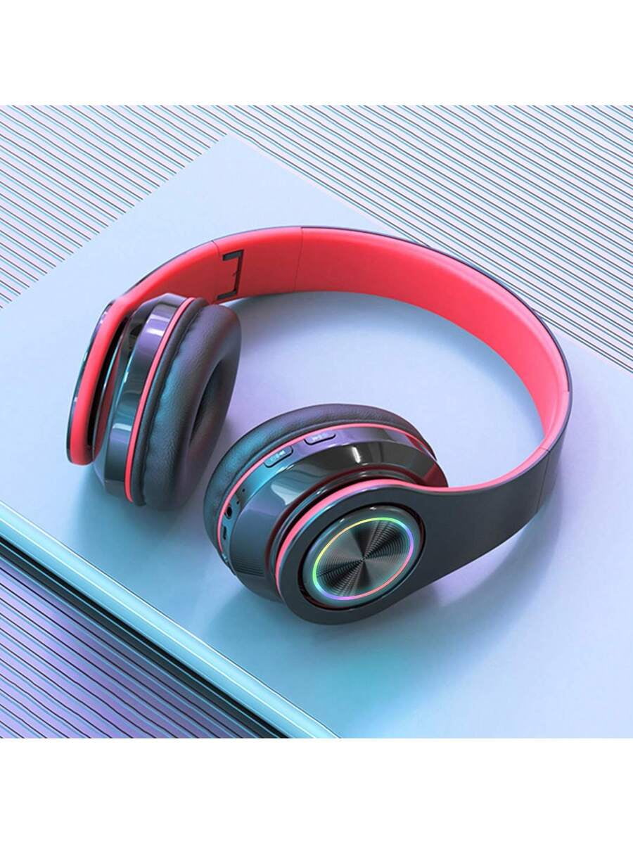 Wireless Gaming Headset With Microphone Bluetooth 5.2, Foldable Over Ear Headphones With Dual Wired/Wireless Mode, Long Battery Life, Lightweight Comfortable Design For PC Laptop Phone Travel Sports