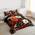 thumbnail image 3 of Homewish Boys Girls Chic Floral Flowers 3 Pieces Queen Comforter Set,Exotic Style Ultra Soft Bedding Sets,Vintage Aesthetic Bedding Comforter Set Breathable,Super Cozy Room Decor,Reversible, 3 of 8