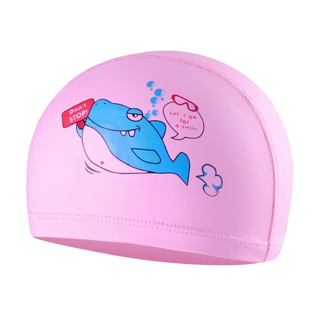 Gorro de natación 3D Sunnimix Nadar infantil para menores de 12 años Rosa Tiburon