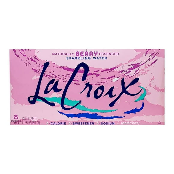 Agua gasificada La Croix Core sabor moras 8 latas con 355 ml c/u