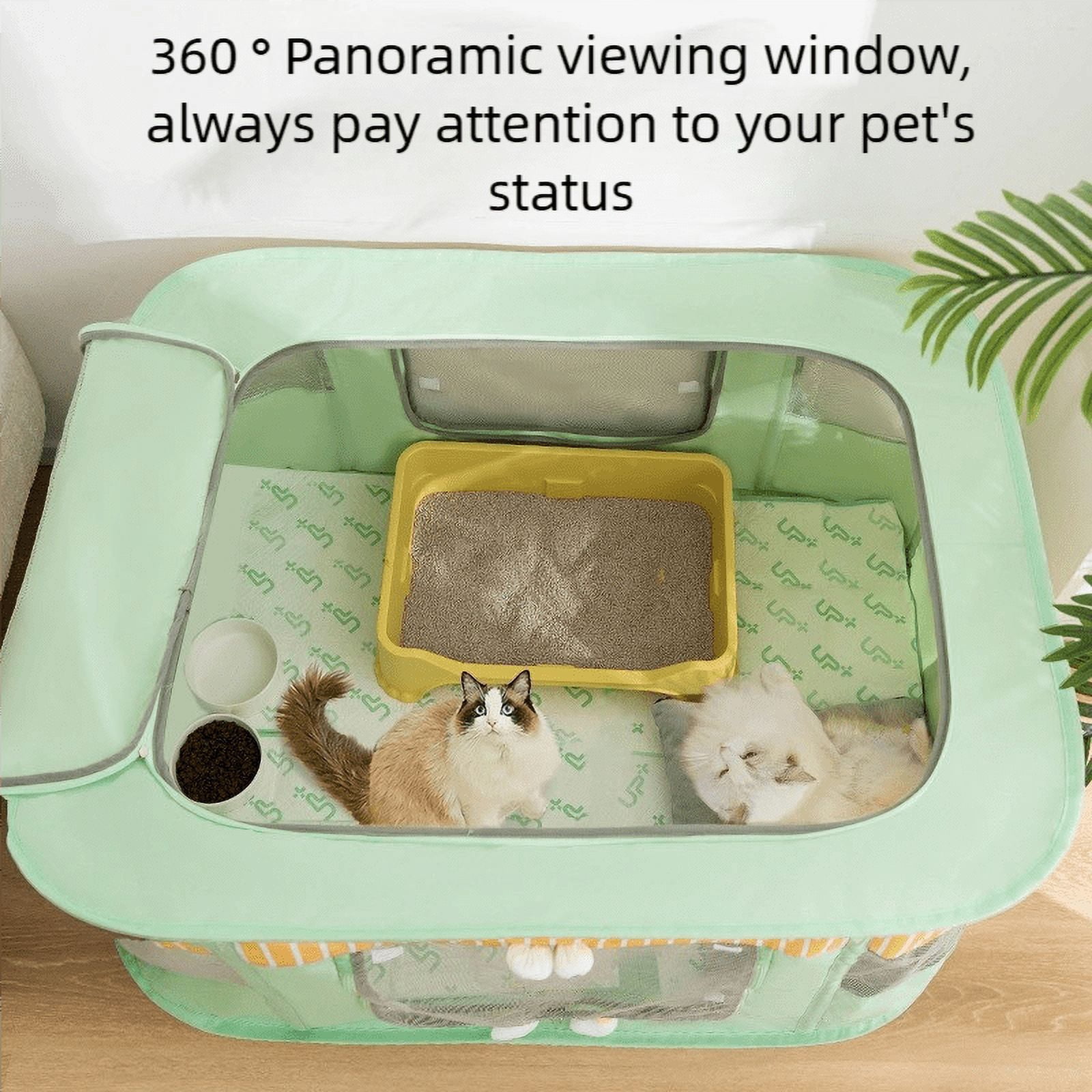 Cat Whelping Box - Foldable Birthing Tent for Feline Maternity, 360° View, Durable Oxford Fabric,  Ideal for Cat Labor, Nursing, Kitten Care