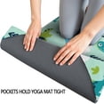 thumbnail image 3 of LightGreen Cartoon Dinosaurs Trees Pattern Hot Yoga Mat Towel Non Slip for Hot Yoga - Quick-Drying Yoga Mat Cover with 4 Corner Pockets with Travel Bag - Hot Yoga Towel Non Slip 70"x26", 3 of 6