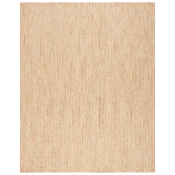 SAFAVIEH Courtyard Blazhe Chevron Indoor/Outdoor Area Rug, Natural/Cream, 10' x 14'