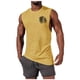 thumbnail image 2 of Camiseta sin mangas de cuello redondo para hombre, informal, a la moda, con estampado, deportiva, de poliéster, 2 of 5