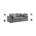 thumbnail image 2 of Meridian Furniture Serene Gray Durable Linen Fabric Deluxe Modular Sofa, 2 of 8