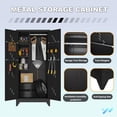 thumbnail image 4 of Metal Garage Storage Cabinet, 75” Cleaning Tool Cabinet with Hooks and Hanging Rods, Heavy Duty Garden Tool Organizer, Broom Cabinets for Home, Garage, Laundry Room, Gym, Workshop, 4 of 14