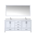 thumbnail image 3 of Jacques 72 in. W White Double Bath Vanity, White Quartz Top, Faucet Set, and 70 in. Mirror, 3 of 9