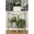 thumbnail image 3 of DecMode Cream Traditional Half Moon Shape Wood Console Table, 32"W x 32"H, 3 of 14