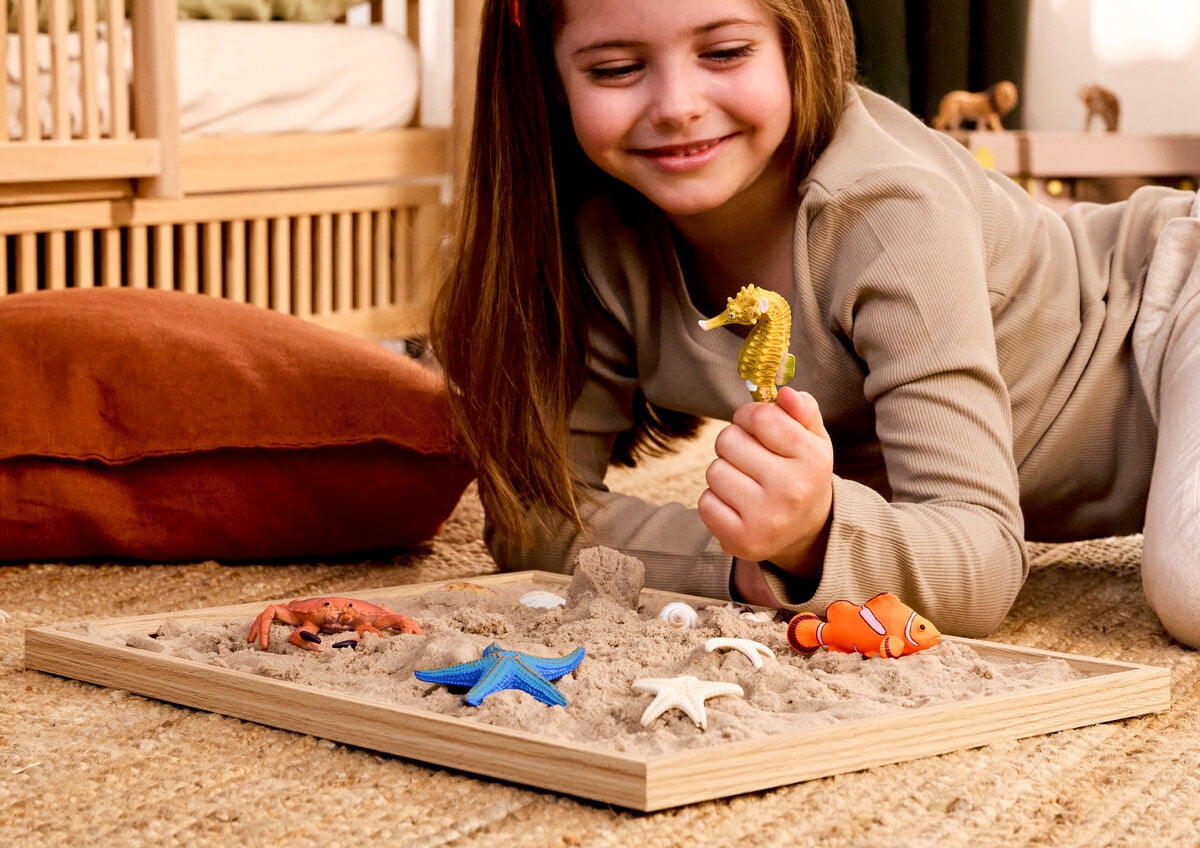 schleich Wild Life - 4 PC Sea Animals Discovery Set with Starfish, Clownfish, Seahorse and Crab Toys for Kids Ages 3+