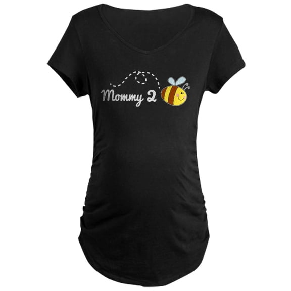 CafePress - Mommy 2 Bee Maternity Dark T Shirt - Maternity Dark T-Shirt