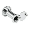thumbnail image 3 of Solid Brass 220-degree Door Viewer with Cover for 35mm-60mm Doors, Polished Chrome Finish, 3 of 4