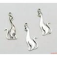 thumbnail image 5 of U8MO Wholesale 20/60X Retro Jewelry Making Cat Alloy Charms Pendants DIY Material-ancient silver-6pcs, 5 of 5