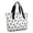Black Dog Puppy, variant on Tote Bag for Women - Bulldog Dog and Footprints Shoulder Bag - Large Utility Work Duffle Bag with Zipper Handbag for Travel, Work, Sprots