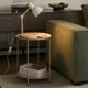 thumbnail image 3 of Muebles para oficina en casa, mesa de té pequeña escandinava, mesa auxiliar de sofá de hierro, mesa de esquina pequeña de plástico de alta resistencia, mesa redonda pequeña moderna y concisa para sala, 3 of 6