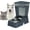 Black, variant on Automatic 5.4L/1.4Gal Pet Waterer, Pet Automatic Dog Water Dispenser Gravity Stainless Steel Water Feeder, Large Capacity Feeding Bowls for Cats and Medium & Large-Sized Dogs (White, Water)