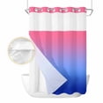 thumbnail image 2 of Pink Blue Ombre No Hook Shower Curtain Waterproof, Bathroom Curtains with Snap in Liners and See Through Top Window, Modern Abstract Art Aesthetics Hotel Style Bathtub Curtains Shower 60"Wx72"L, 2 of 8