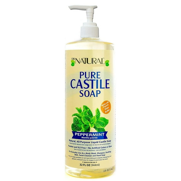 Dr. Natural Pure-castile Liquid Soap, Peppermint, 32 Oz.