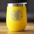 thumbnail image 2 of Bevvee Insulated Wine Tumbler 12 oz Sunflower Head Sunflower Lover Gifts Tumblers, 2 of 4