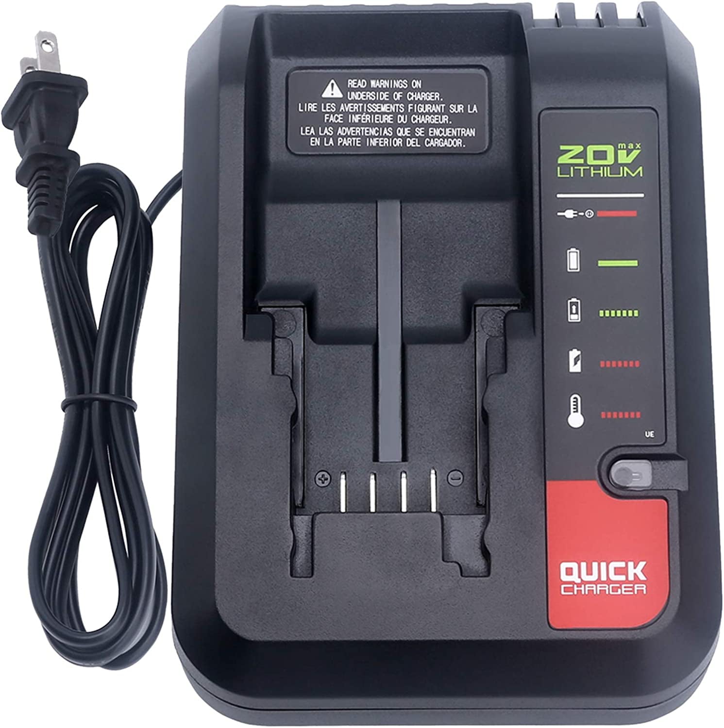 Review Black + Decker 20V Fast Charger Max Lithium Battery Charger 2 Amp  BDCAC202B 