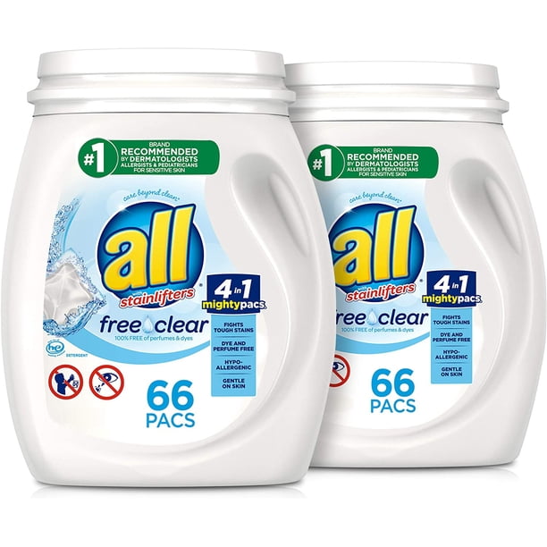 all All Mighty Pacs with stainlifters free clear Laundry Detergent