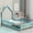 Blue, variant on Gewnee Wood Twin Size House-Shaped Platform Bed with Headboard for Kids,Green