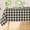 Black & Beige, variant on Oval Table Cloth, Waterproof Vinyl Tablecloths with Flannel Backing, Wipeable Buffalo Plaid Table Cover for Dining, Indoor and Outdoor (Black & White, 60"x84")