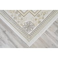 thumbnail image 4 of Glamour Hand Carved Thick Plush Pile Boho Traditional Oriental Floral Area Rug Carpet For Living Room Bedroom (Pearl Cream, 5' 3" x 5' 3" Round), 4 of 23