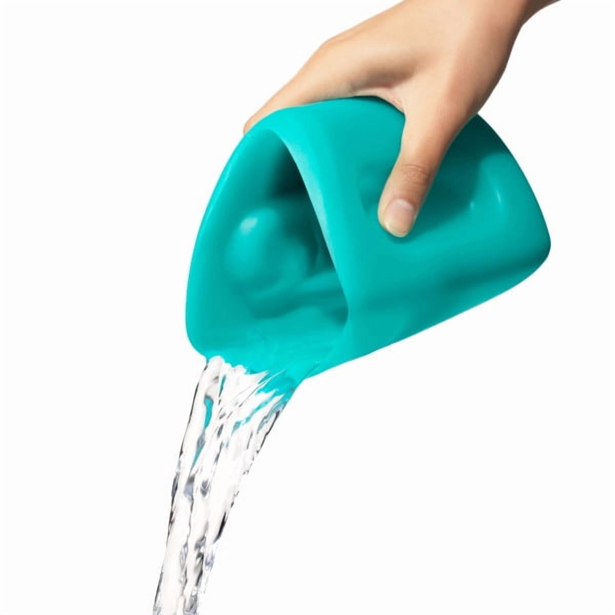 OXO Tot Plastic Shampoo Rinser and Bath Toy Storage Cup, Teal