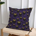 thumbnail image 6 of Throw Pillow Covers, Black Owls Bats Soft Square Pillow Cases with Invisible Zipper for Couch Bed Sofa, Farmhouse Fall Home Decor 16"x16", 6 of 7