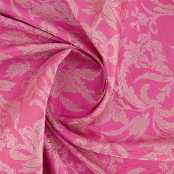 Zelouf Liliana Lurex Jacquard , Sewing, DIY, Crafts Fabric by the Yard, Berry/blush, 3 Yard