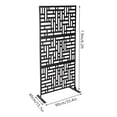 thumbnail image 2 of Metal Privacy Screen Outdoor Decorative Privacy Screen with Stand Freestanding Privacy Screen for Patio, Garden, Balcony, Porch Featuring Precise Laser Cut, 2 of 9