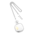 thumbnail image 3 of Charles Hubert Gold-finish Two-tone Chrome Princess Square Pocket Watch; for Adults and Teens; for Women and Men, 3 of 4