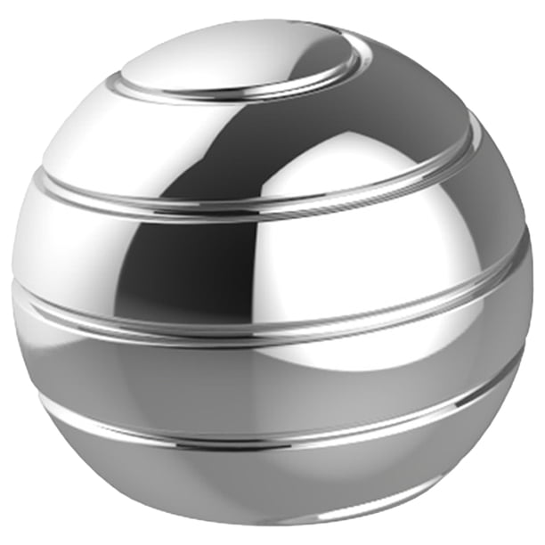 Giroscopio de metal para aliviar el estrés, juguete giratorio de escritorio cinético para TDAH (plata, 40 mm)