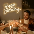 thumbnail image 6 of CTTNLS Happy Birthday Neon Sign For Wall Decor, Reusable Happy Birthday Neon Light Sign For All Birthday Party Decoration Warm White 5v USB Operated Decorative For Backdrop Party Bedroom, 6 of 7
