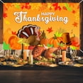 thumbnail image 1 of Ganfancp Acción de Gracias Temática de Fondo de Tela de Color Naranja Amarillo Serie de Acción de Gracias Cosechas Calabaza Hoja de Arce Turquía Decoración de La Fiesta Rebajas Hoy Liquidación 1* Tel, 1 of 6