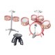 thumbnail image 3 of Juego de batería para niños principiantes, instrumentos de percusión de iluminación musical, juguetes para niños pequeños, juego de música con baqueta rosa, 3 of 8