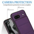 thumbnail image 4 of Compatible with Google Pixel 8a Case, with PU Leather Credit Card Holder Magnetic Back Stand Rugged Slot Mobile Flip Purse Phone Cover for Google Pixel 8a Women Men - Darkpurple, 4 of 7