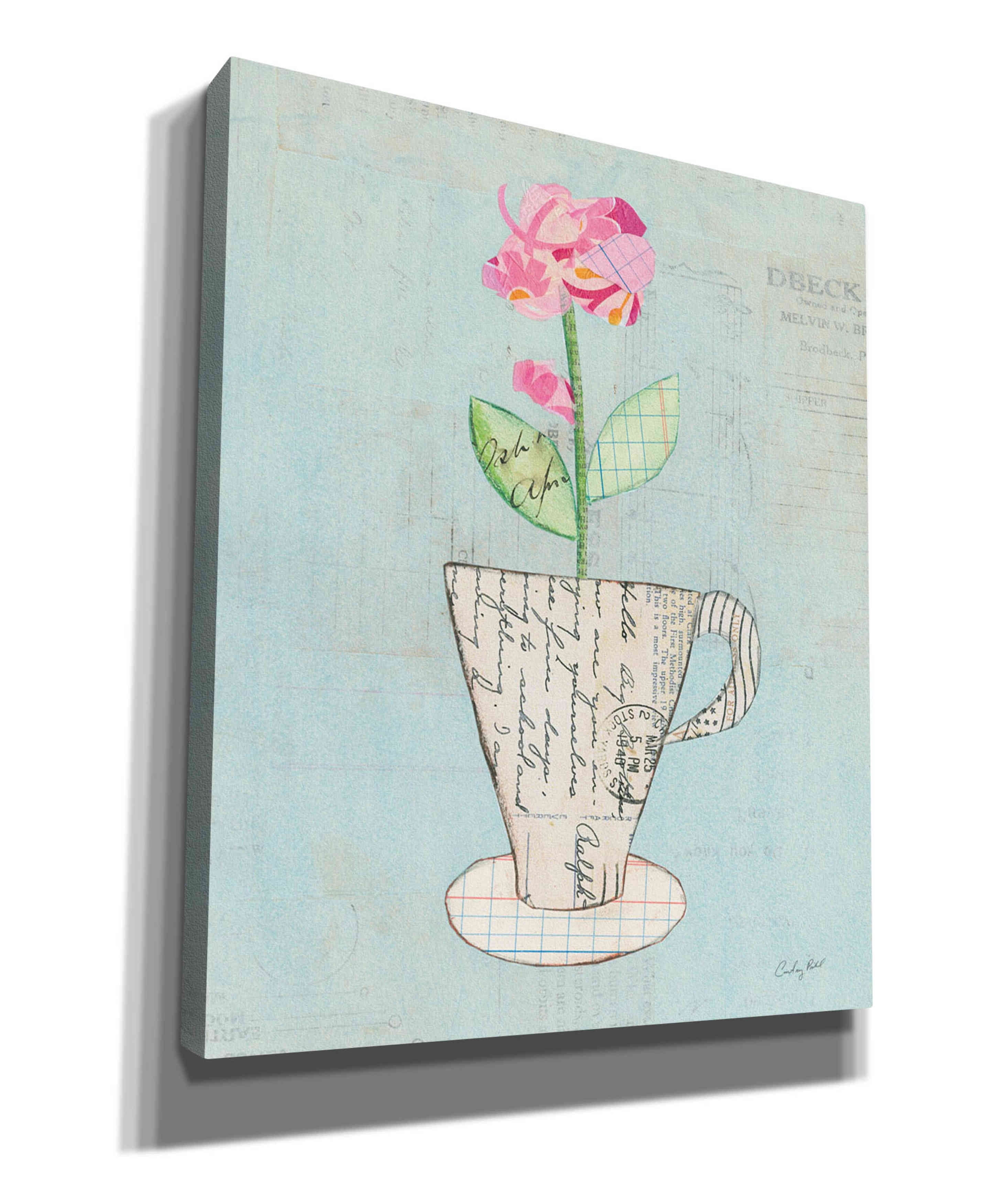 Teacup Floral I Canvas Artwork 16 x 20 Global Gallery Courtney Prahl 