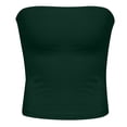 thumbnail image 3 of idosla Womens Tube Top Summer Going Out Tops Strapless Y2K Bandeau Spring Fitted Shirts Beach Vacation Clothes (Green, L), 3 of 6