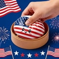 thumbnail image 6 of Dumpling Squishies Toys, Giant Glitter Dumpling, 4th of July Dumplings Stress Balls Fidget Sensory Toys,Squeeze Dough Ball Stress Relief Hand Toys with Food Steamer Stretchy Desk Toys, 6 of 7